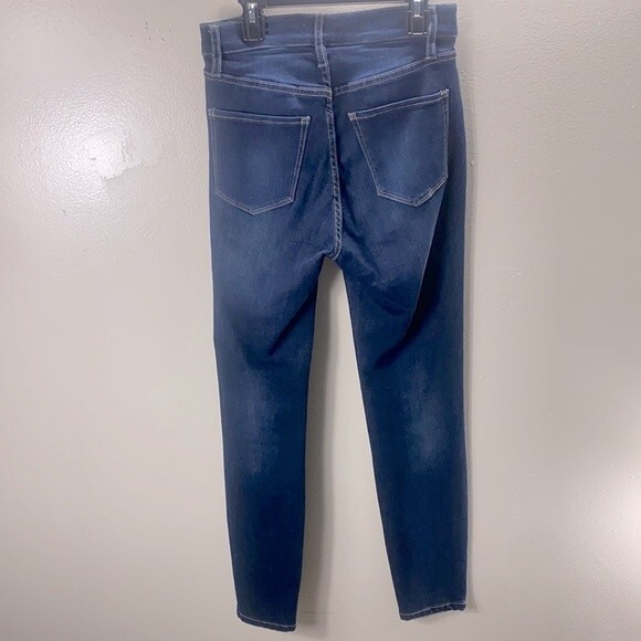 New York & Company Blue Ultra High-Waist Super Skinny Women's Jean Pants Size 4 - Picture 2 of 12